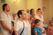 Освящение иконы Божией Матери "Одигитрия", написанной на средства Ассоциации такси г.Хабаровска. Спас-Преображенский собор - Храм преп. Серафима Саровского. 31 июля 2011г.