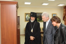Министр образования и науки Российской Федерации Андрей Александрович Фурсенко посетил Хабаровскую духовную семинарию. 21 августа 2011 г.